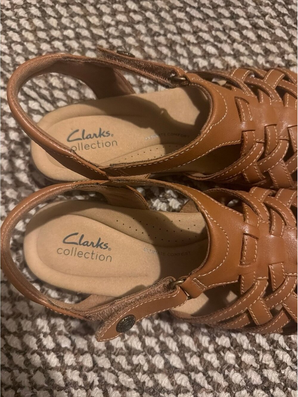 Collection Women's Elizabelle Mia Riptape Flat Sandals Size 8 - Picture 2 of 4